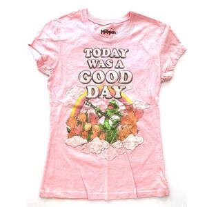 The Muppets Kermit The Frog Today Was a Good Day 2007‎ Pink Shirt Womens Sz M